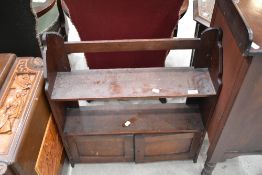 A Victorian mahogany wall shelf