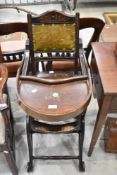 A Victorian high chair