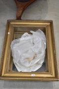 A vintage gilt frame mirror having illusionary recessed frame, approx. 82 x 60cm