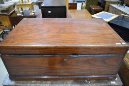 A 19th Century mahogany bedding box, dimensions approx. W92 D56 H36, handle broken off one end