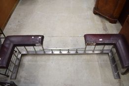 A traditional club fender having chrome frame