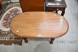 A 19th Century and later mahogany coffee table
