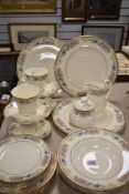 A Royal Doulton Eleanor pattern part tea and dinner service