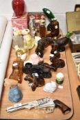 A good selection of mid century Avon vanity bottles including dogs, cats and E.T