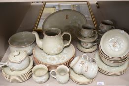 A Denby Daybreak pattern part dinner and tea service.