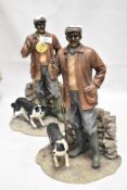 Two modern Leonardo Collection figure studies of Shepherds one being damaged.