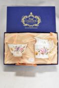 A Royal Crown Derby boxed milk jug and sugar bowl set as new.
