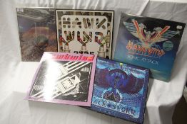 A collection of eight Hawkwind albums, some later recordings by the band