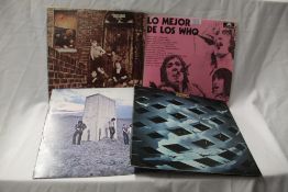 A selection of four Who albums including scarce Spanish compilation