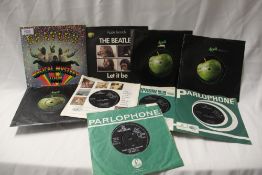 A nice collection of nine original UK Beatles singles, really clean and well looked after