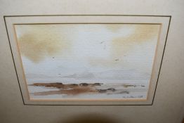Ken Lockhead, (20th century), a watercolour, Solitary Shore, signed and attributed verso and dated