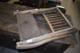 A Victorian stained frame folding chair
