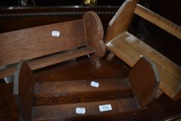 Three craftsman style book racks/troughs