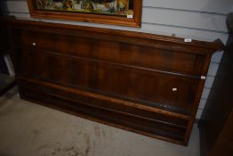 A period style oak dresser back, width approx. 162cm