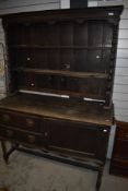 A late 19th or early 20th Century oak dresser