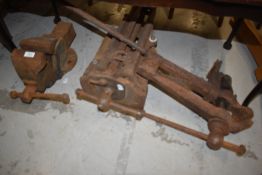 A selection of metal vices
