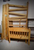 A modern pine bunk bed