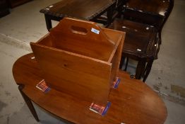 A vintage pine magazine trough