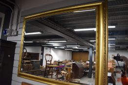 A modern gilt frame wall mirror , approx. 89 x 114cm