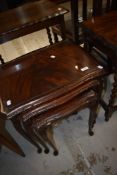A period style mahogany nest of three tables