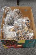 A box full of modern fashion watches in packaging.
