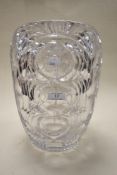 A substantial (and very heavy) cut glass vase.
