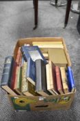 A box of vintage and antique books, of mixed interest, including the dogs medical dictionary, bee