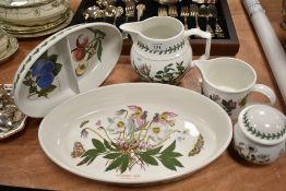 Five pieces of Portmeirion table ware, including Romana and The Botanic Garden.