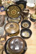 A 1970s partial Denby dinner service, Tureens, plates, coffee pot and bowls amongst this lot.