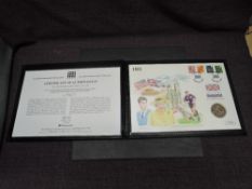 A Westminster Mint 2003 The Annual Hand Painted Five Pound Gold Coin Presentation Cover, Commemorate