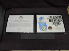 A Westminster Mint Her Majesty Queen Elizabeth II Hand Painted Five Pound Gold Coin Presentation