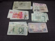 A collection of GB and World Banknotes Newcastle Upon Tyne White Five Pound Note, undated and