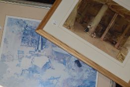 William Russell Flint, (1880-1969), after, two re-prints, cloisters 21 x 29cm, mounted pine framed