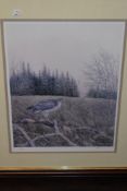Jerry S Wardle, (contemporary), after, a Ltd Ed print, bird of prey, signed and num 185/500, 48 x