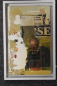 Ingham, (contemporary), a mixed media picture, attributed verso, 27 x 17cm, framed, 31 x 20cm