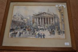 C J Lander, (19th/20th century), after, a print, Royal Exchange City of London, circa 1897, 24 x