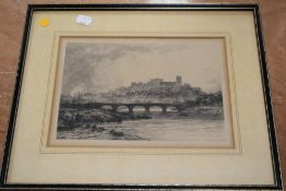 D Law, (29th century), after, an engraving, Lancaster, 19 x 27cm, later mounted framed and glazed,