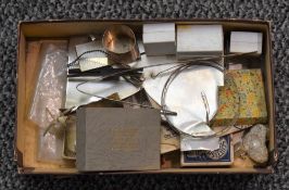 A selection of amateur jewellers white metal sheets, castings, off-cuts etc, 250grams gross, also