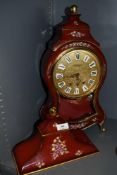 A modern Neuchatel Palladium Swiss bracket clock 8 day striking with bracket keys and pendulum