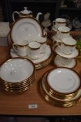 A Royal Albert Holyrood part tea and dinner service including six dinner plates, six salad plates,