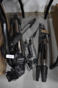 Four various tripods