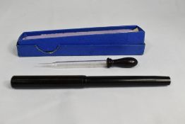 A boxed Zebra eyedropper fountain pen, in BHR. In very good condition complete with glass dropper