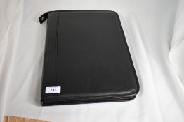 A soft pen folder, 48 slots in black