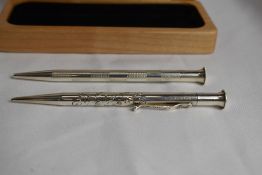 A Yard o Led limited edition ballpoint pen and pencils set. In commemoration of the marriage of