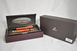 A boxed Parker Duofold Centennial converter fill special edition fountain pen and Ballpoint pen