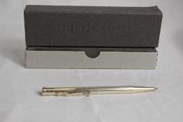 A Sterling Silver Yard o Led ballpoint pen. Part of County Series, the Northumberland is inspired by