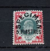 BRITISH LEVANT, 1909 5pi on 1 SHILLING OPTD SPECIMEN, MINT Lightly mounted mint example of this