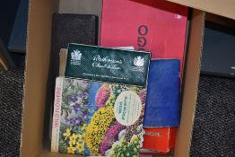 A box of Cigarette Cards & Trade Cards in albums and loose