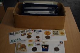 ISLE OF MAN 1980's-2000 FIRST DAY COVER COLLECTION IN 3 ALBUMS + NUMISMATIC CROWN COVERS Half a