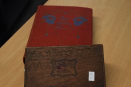 VINTAGE ALBUM OF POSTCARDS AND BOX OF CIGARETTE CARDS Much vintage postcards, - mix of what we